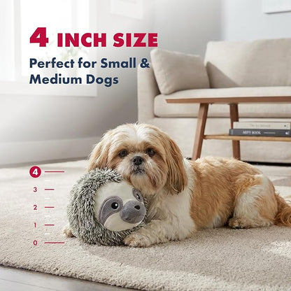 Pet Lou 4 Inch EZ Squeaky Sloth Ball Dog Plush Toy, Stuffing-Free Soft Plush - Image 6