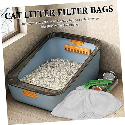7pcs Cat Litter Filtering Bag White Cat Waste Filter Pouch - Image 7