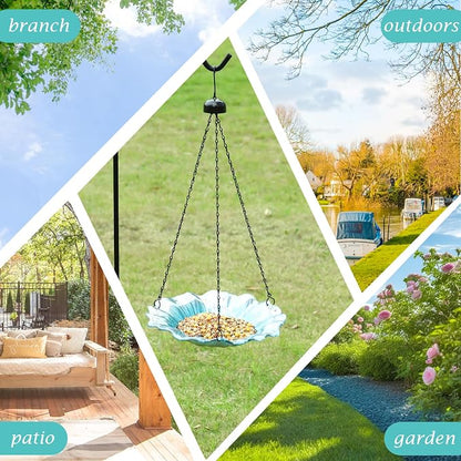 VCUTEKA Bird Bath, Glass Hanging Bird Baths - Image 6
