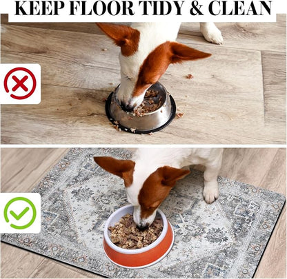 Dog Food Mats for Floors Absorbent, Pet Cat Food Mat - Image 3