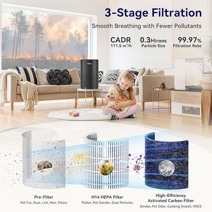 Tailulu Official AP050 AP052 Air Purifier Replacement Filter, 3-in-1 Air - Image 7