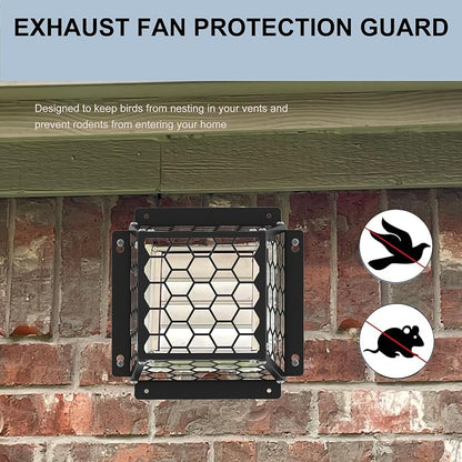 Universal Dryer & Exhaust Vent Bird Guard Heavy Duty Steel Animal Proof Cover - Image 3