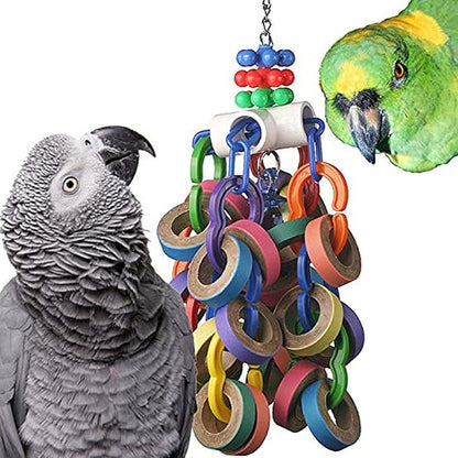 Super Bird Creations SB1107 Bagel Cascade Bird Toy, Large Bird Size, Refillable by SuperBirdCreations