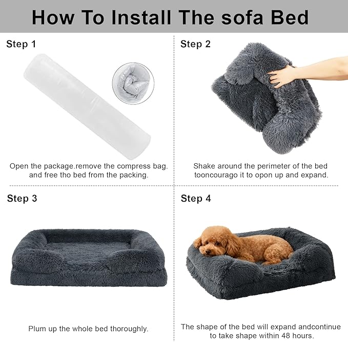 Orthopedic Dog Bed Large Dogs of Comfortable Memory Foam Pet Bed - Image 5