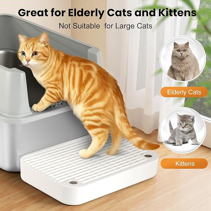 Litter Box Step, Litter Box Ramp/Catcher, Anti-Tracking & Easy to Clean - Image 4
