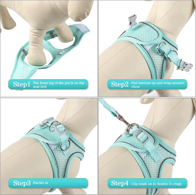 YIMEIS Dog Harness and Leash Set, No Pull Soft Mesh Pet Harness, Reflective - Image 3
