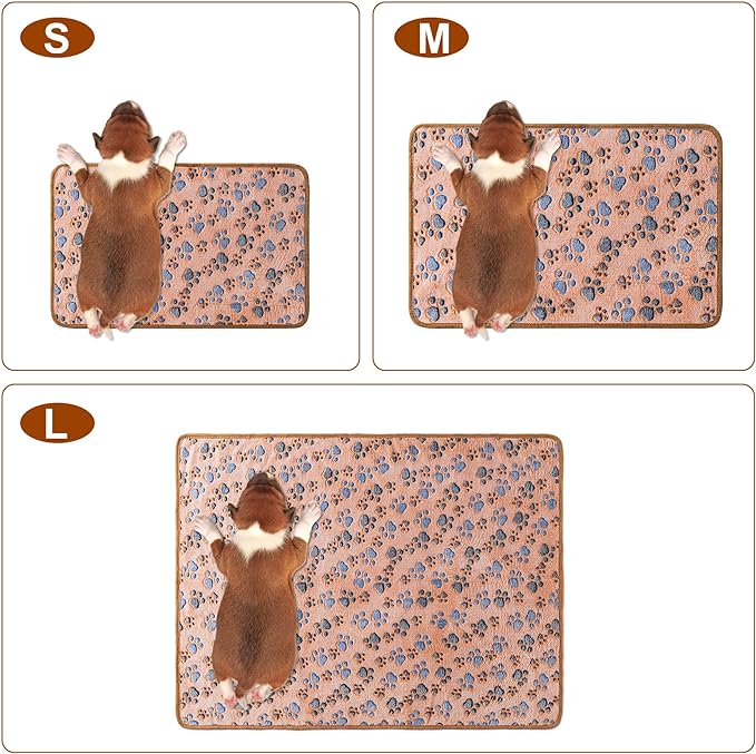 1 Pack 3 Blankets Super Soft Fluffy Premium Fleece Pet Blanket Flannel Paw - Image 2