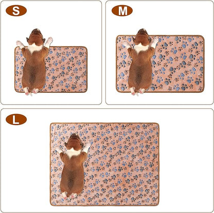 1 Pack 3 Blankets Super Soft Fluffy Premium Fleece Pet Blanket Flannel Paw - Image 2