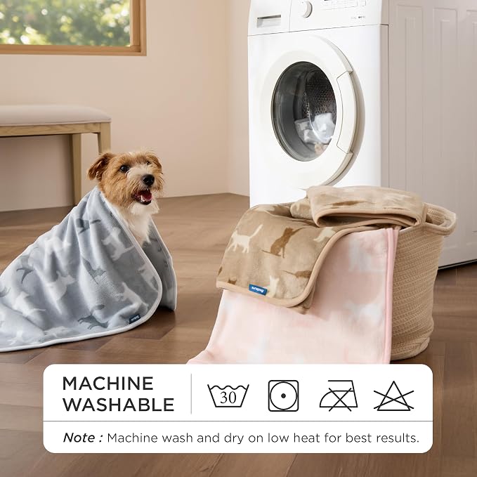 Bedsure 1 Pack 3 Pet Blankets, Super Soft Fluffy Premium Fleece Flannel - Image 4