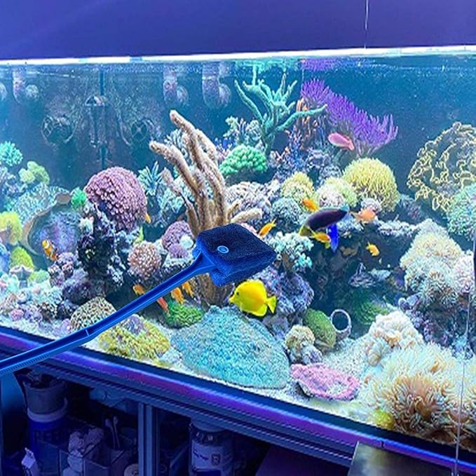 3 PCS Double-Sided AOODOOM Aquarium Fish Tank Algae Cleaning Brush - Image 2