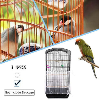 Daoeny Universal Bird Cage Cover, Adjustable Parrot Nylon Airy Soft Mesh Net - Image 6