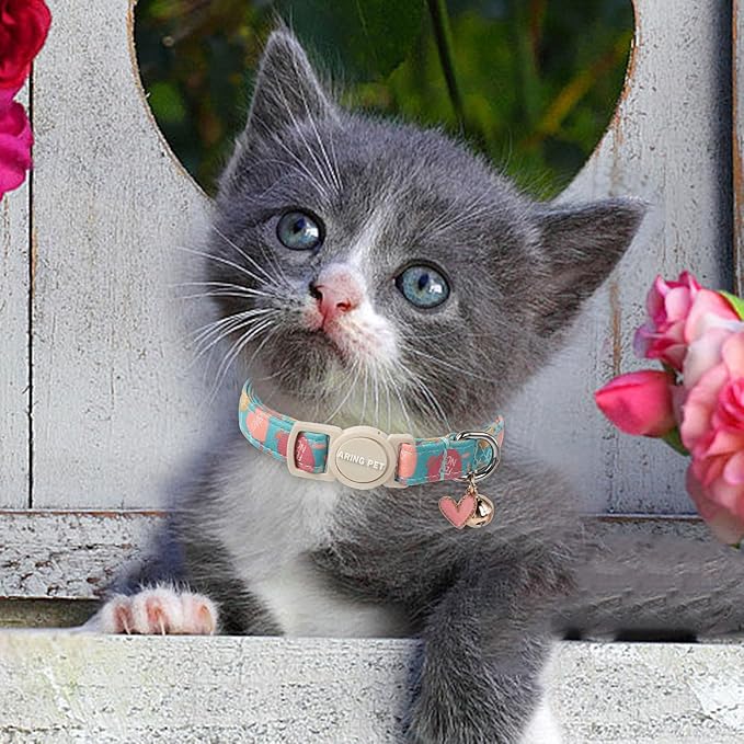 ARING PET 2 Pack Valentine's Day Cat Collars-Cute Heart Cat Collar Breakaway - Image 4