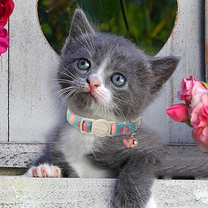ARING PET 2 Pack Valentine's Day Cat Collars-Cute Heart Cat Collar Breakaway - Image 4