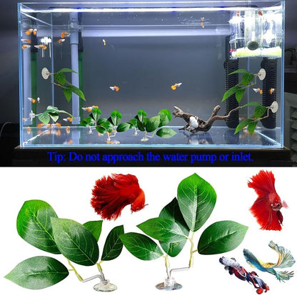 Fish Leaf Pad Fish Tank Accessories Aquarium Décor Simulating 3 pcs Adjustable - Image 7