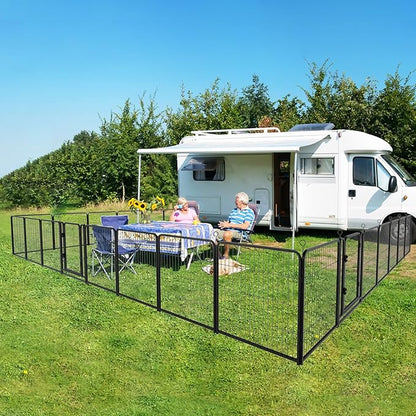 Dog Playpen Outdoor Extra Wide 24 Panels Heavy Duty Dog Fence 32" Height - Image 2