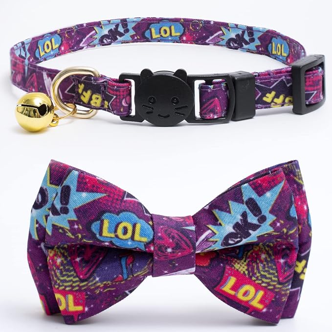 Faygarsle 2 Pack Cotton Designer Breakaway Cats Collar - Image 8