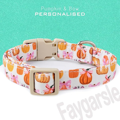 Faygarsle Fall Pumpkin Pattern Dog Collar - Image 2