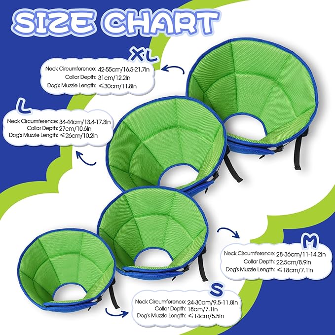 Dog Cone Collar Soft Cone for Medium Dogs After Surgery Adjustable Elizabethan - Image 2