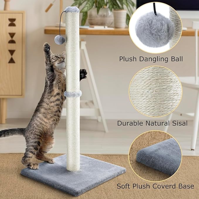 Dimaka 29" Height Tall Cat Scratching Post, Claw Scratcher - Image 3