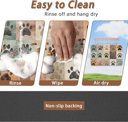 Cute Cat Paw Print Dog Food Mat - Image 4