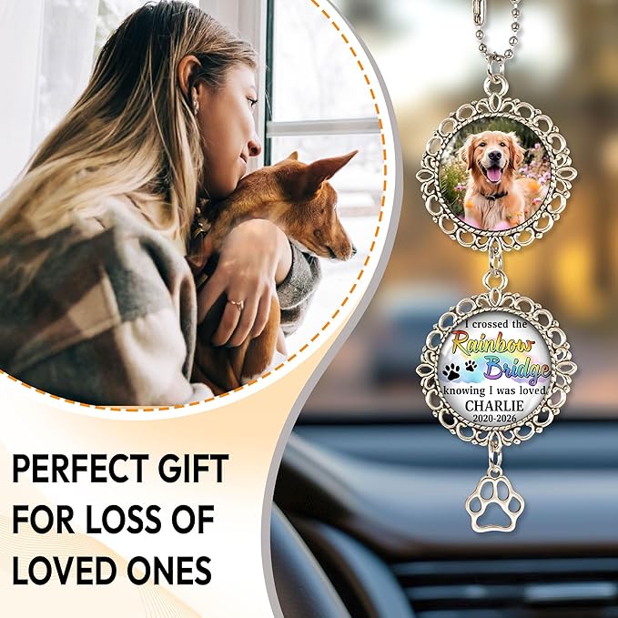 Hyturtle Personalized Pet Memorial Car Hanging Ornament - Image 3