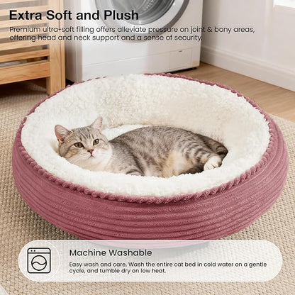 Love's cabin Round Donut Cat and Dog Cushion Bed, 20in Pet Bed - Image 7