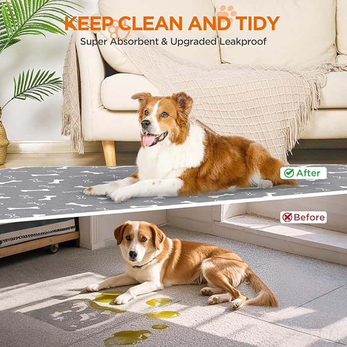 Washable Pee Pads for Dogs Large 72" x 72" 2-Pack Reusable Puppy Pads Pet - Image 7