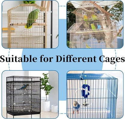 Daoeny Bird Cage Seed Catcher, Large Bird Cage Cover, Adjustable Soft Airy - Image 6