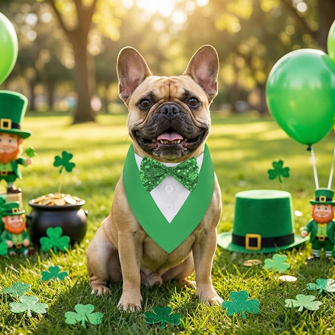 ADOGGYGO St.Patrick's Day Dog Tuxedo Bandana - Image 3