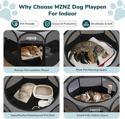 Dog Playpen, Portable Puppy Pet Crate Indoors - Image 3