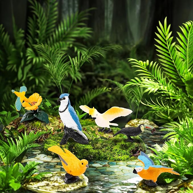 ZENFUN 29 Pieces Realistic Bird Animals Figurines, Mini Bird Model, Birds Cake - Image 6