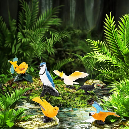 ZENFUN 29 Pieces Realistic Bird Animals Figurines, Mini Bird Model, Birds Cake - Image 6