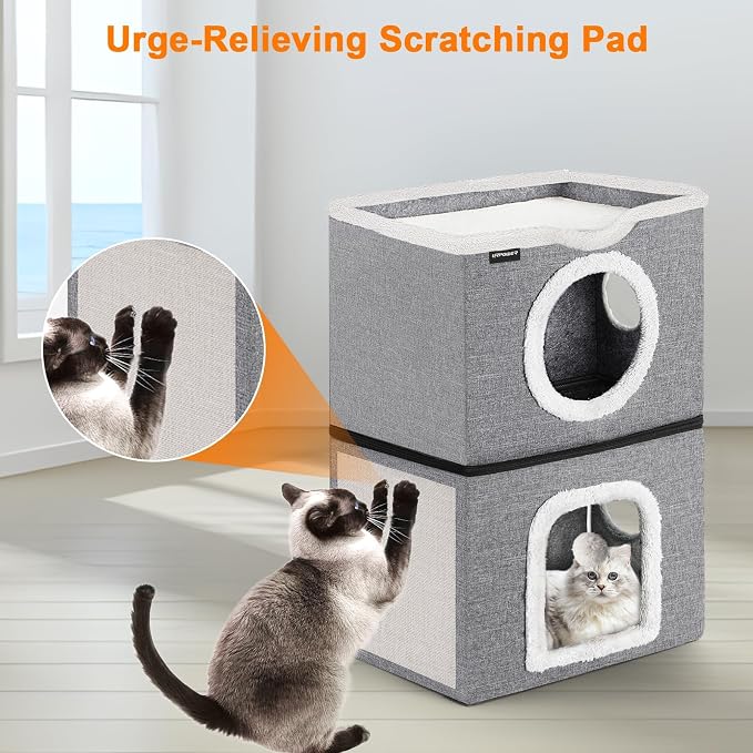 URPOWER 2 Story Cat Bed, Large Cat House - Image 3