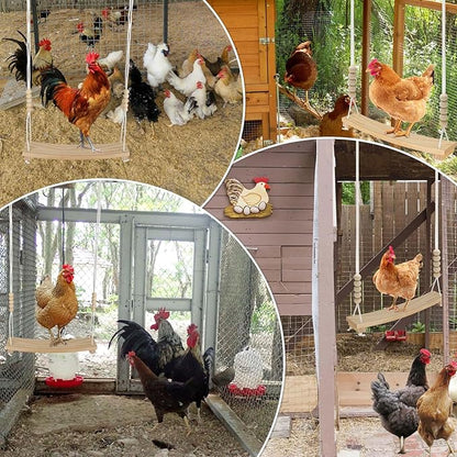 Arc-Shaped Chicken Swing Perch Enrichment Toys Handmade, Chicken Accessories - Image 5