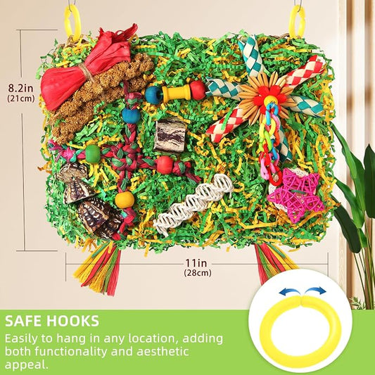Bird Toys Parakeet Toys, Large-Sized Parrot Foraging & Shredding Cage Hanging - Image 2
