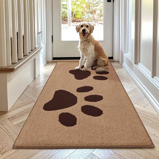 Buganda Dog Door Mat for Muddy Paws, Absorbent Dirt Trapper Washable Indoor by Buganda