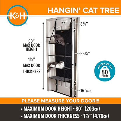 K&H Pet Products Hangin Cat Tree Door Mounted Cat Furniture, Space Saving - Image 2