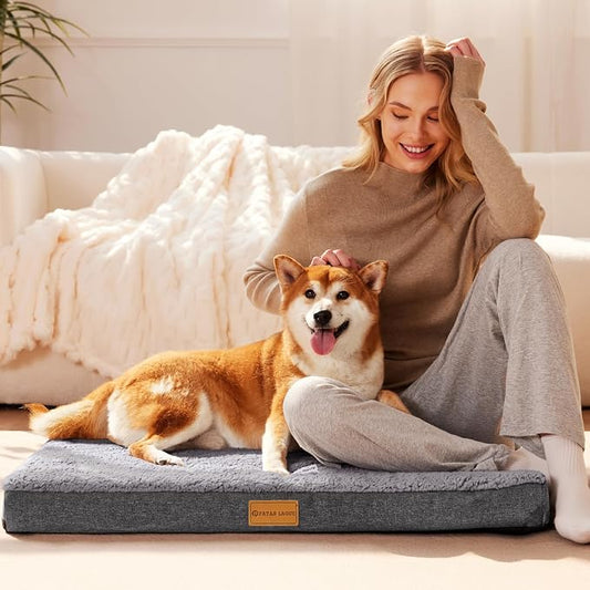 Patas Lague Orthopedic XL Dog Bed Large Sized Dog 48''X30'', Soft Waterproof - Image 2