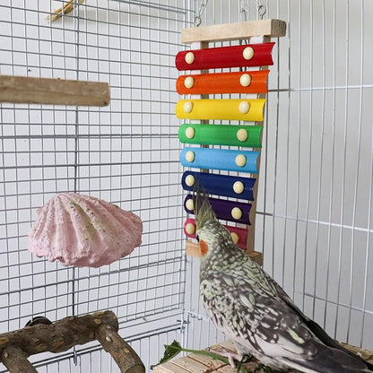 Dnoifne Colorful Bird Xylophone Toy, Suspensible Funny Xylophone Toy - Image 3