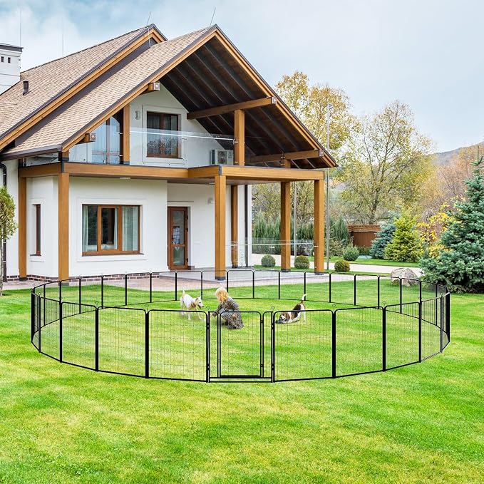 Dog Playpen Outdoor Extra Wide 32 Piece Panels Heavy Duty Dog Fence 40" Height - Image 5