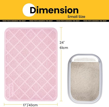 Cat Litter Mat Litter Trapping Mat, Less Waste Cat Litter Box Mat - Image 2