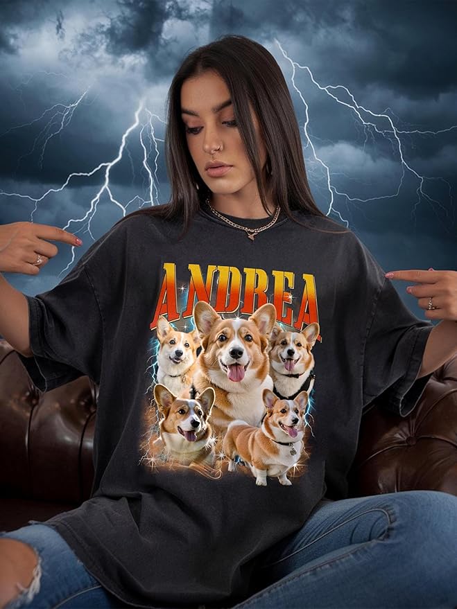 Custom Bootleg Rap Tee, Personalized Girlfriend Vintage Graphic T-Shirt - Image 6