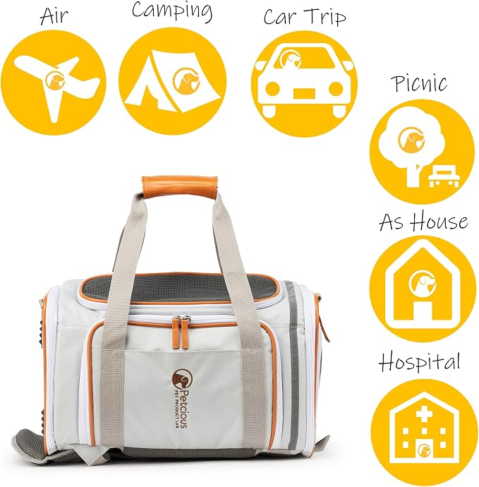 Airline Approved Pet Carrier Backpack Under seat, Soft Unique Dog Purse Travel - Image 7