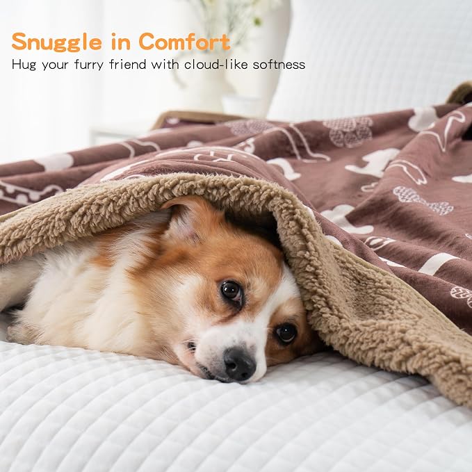 Waterproof Dog Blankets Pet Blanket 60"x80", Soft Fluffy Sofa Car Bed Protector - Image 5