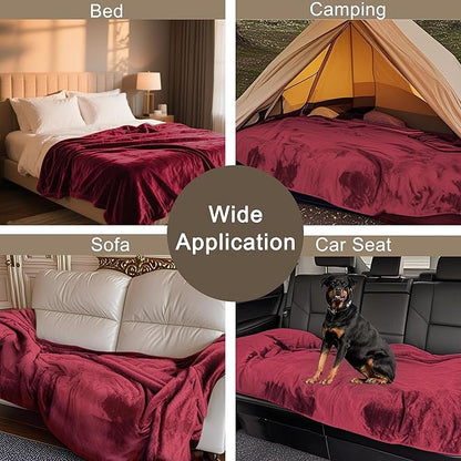 gogobunny Waterproof Bed Blanket, Reversible Sherpa Fleece Throw Blanket - Image 4