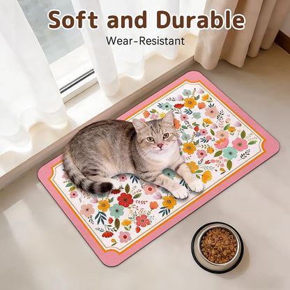 Dog Food Mat for Bowls, Absorbent Quick Dry Dog Cat Mats for Food and Water - Image 4