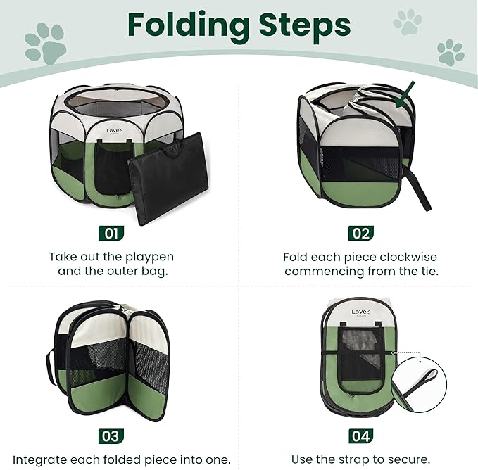 Love's cabin Pet Puppy Dog Playpen, Small Dog Tent Crates Cage Indoor/Outdoor - Image 8