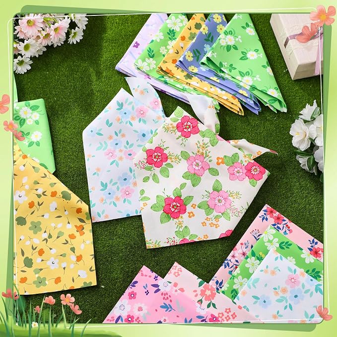 200 Pcs Spring Dog Bandanas Bulk Floral Dog Bandanas - Image 5