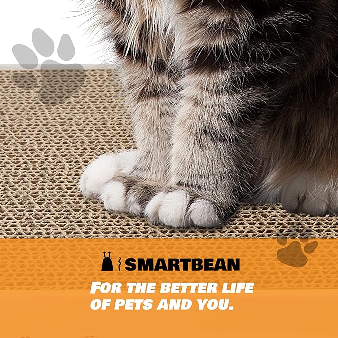 Cardboard Scratcher Pad Scratching Post:Smartbean 3PCS Cat Cardboard, Cat - Image 7