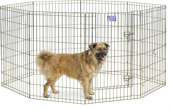 MidWest Homes for Pets Folding Metal Puppy / Dog Exercise Pen, Indoor/Outdoor by MidWestHomesForPets